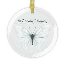 Load image into Gallery viewer, “In Loving Memory” glass ornament