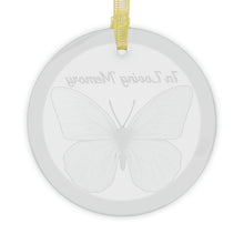 Load image into Gallery viewer, “In Loving Memory” glass ornament